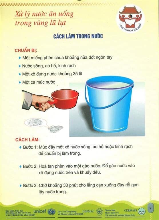 Bộ Y tế hướng dẫn cách xử lý nước sinh hoạt trong mùa mưa, bão